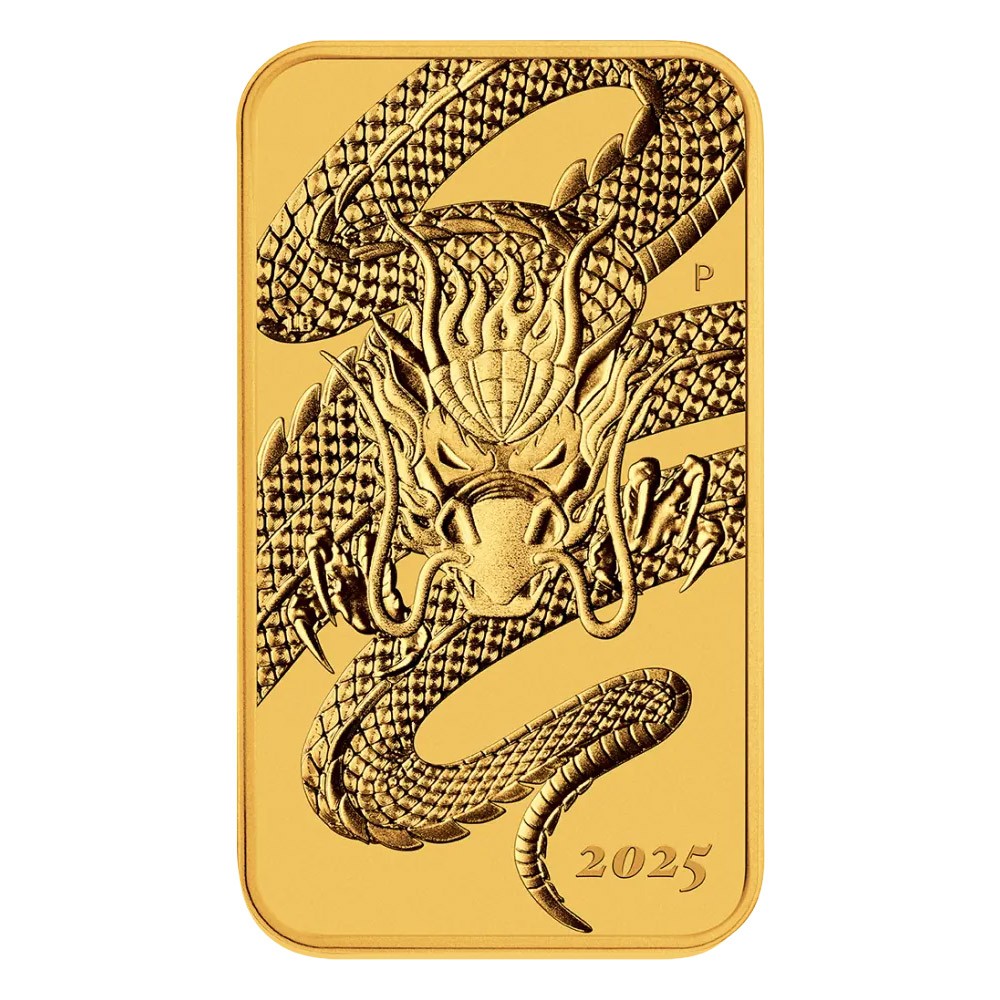 2025 1oz Dragon Rectangular Gold Coin | Perth Mint Australia