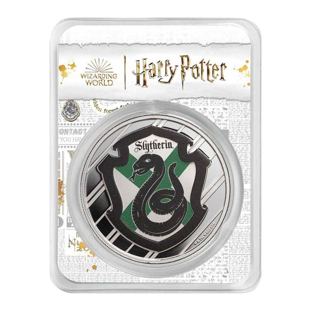 1oz Slytherin House Silver Round I Harry Potter I PAMP