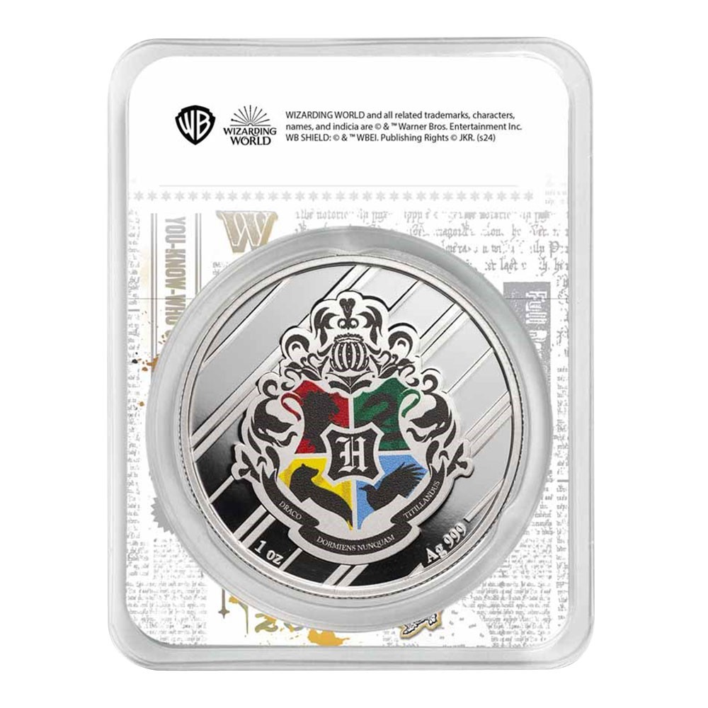 1oz Slytherin House Silver Round I Harry Potter I PAMP
