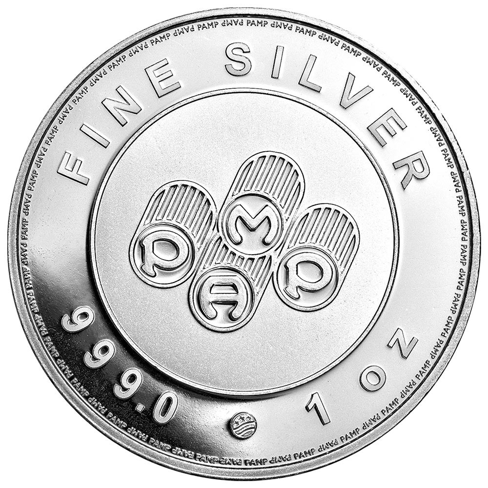 20 x 1oz Silver Minted Rounds in a Tube | PAMP Suisse
