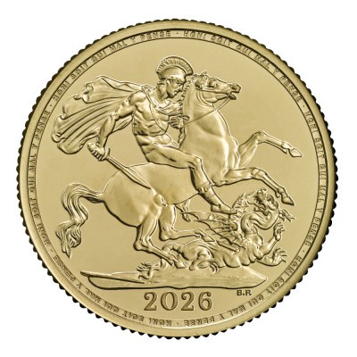 25 x 2026 Gold Full Sovereigns in Tube | The Royal Mint 