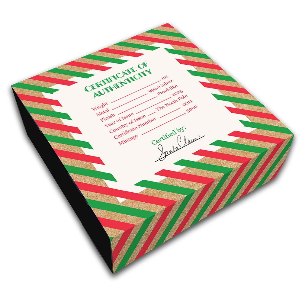 1oz Santa's Workshop Coloured Silver Round | PAMP Suisse