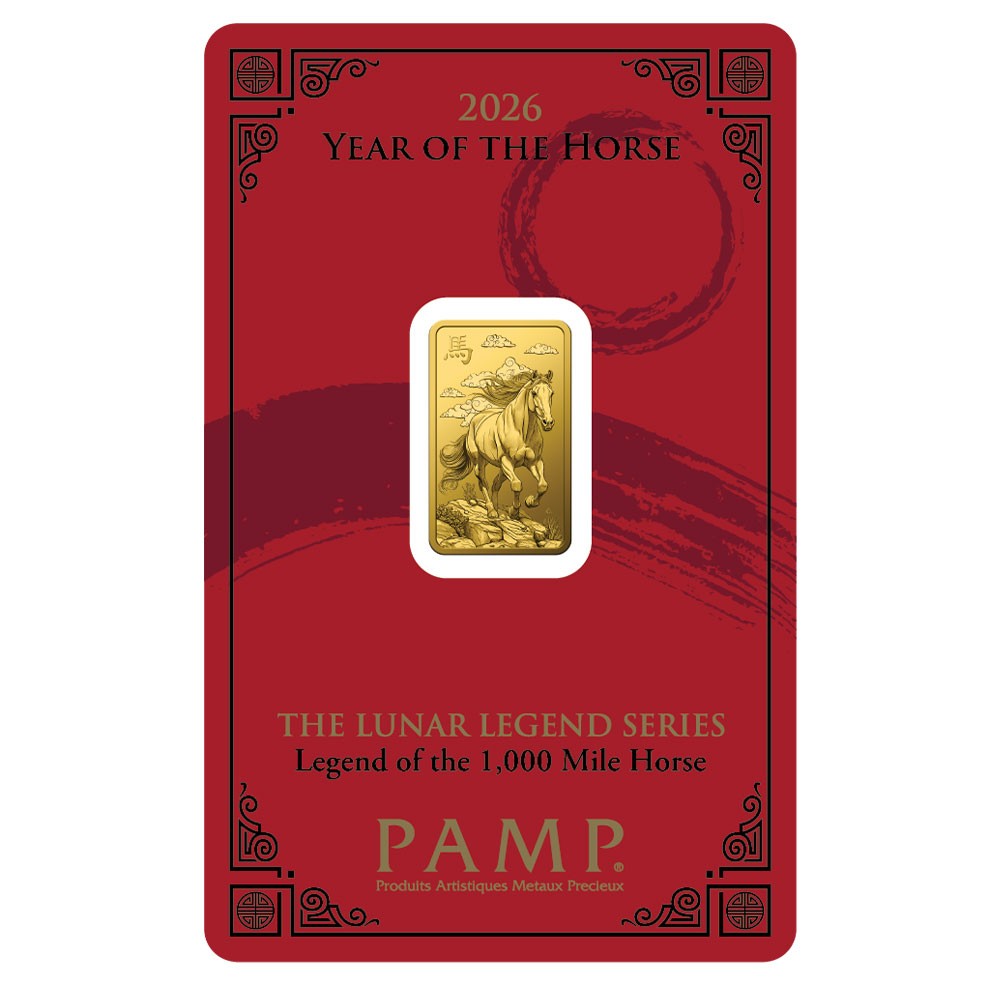 2026 5g Year of the Horse Gold Bar | Lunar Legend Series I PAMP Suisse