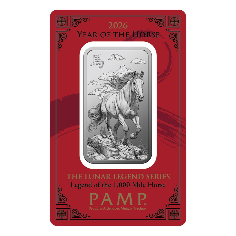 2026 1oz Year of the Horse Silver Bar | Lunar Legend Series I PAMP Suisse