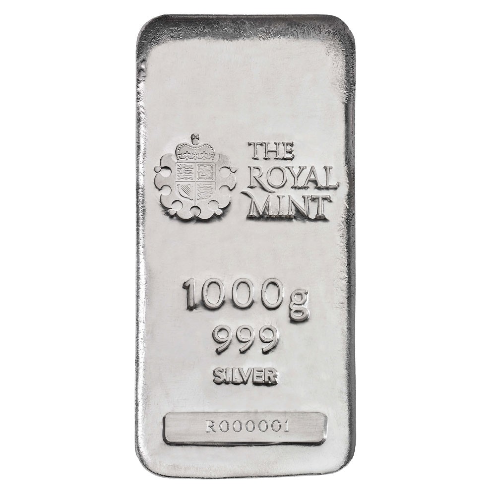 1kg Silver Bullion Cast Bar I The Royal Mint
