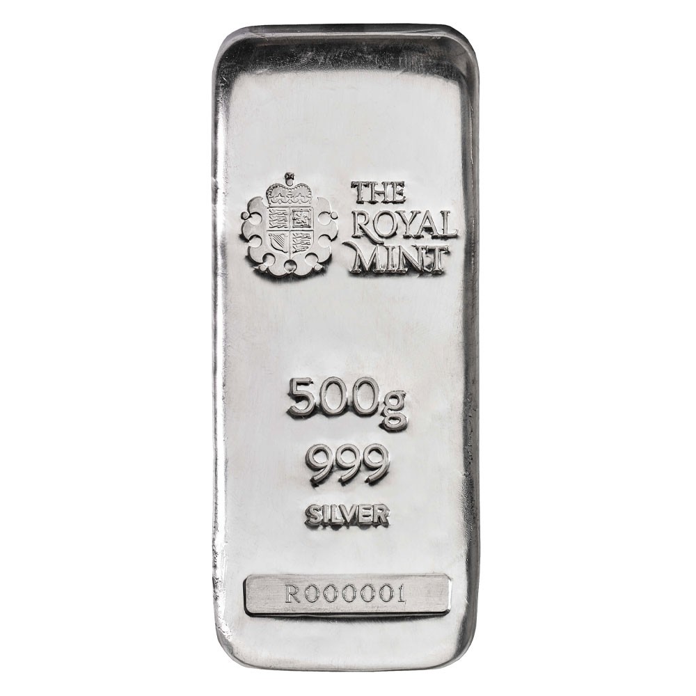 500g Silver Bullion Cast Bar I The Royal Mint