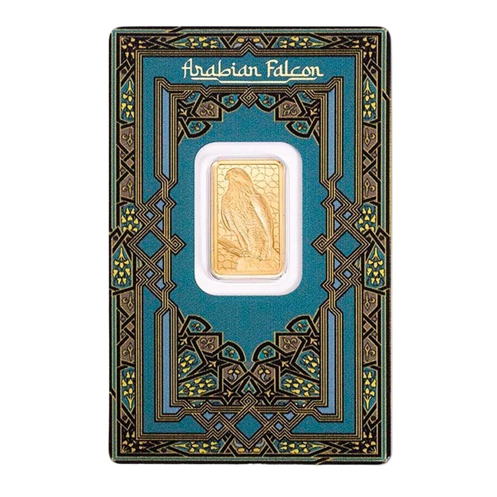 5g Arabian Falcon Gold Bar with Pendant Frame | PAMP Suisse
