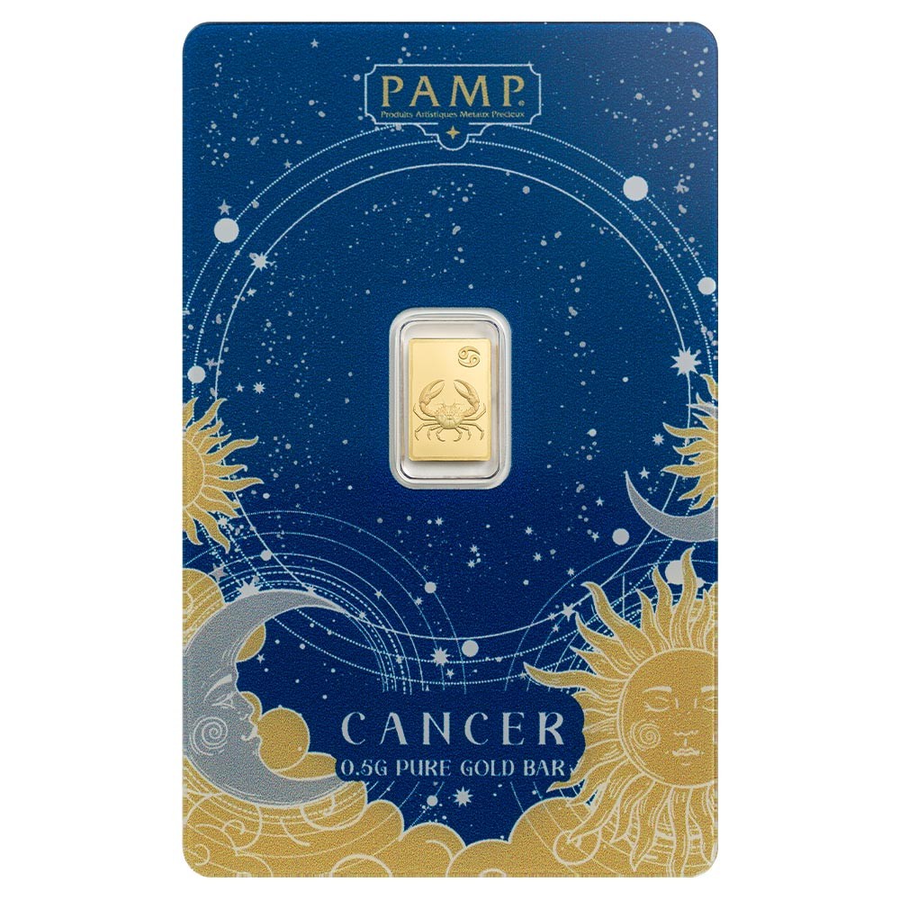 0.5g Zodiac Cancer Gold Bar | PAMP Suisse 