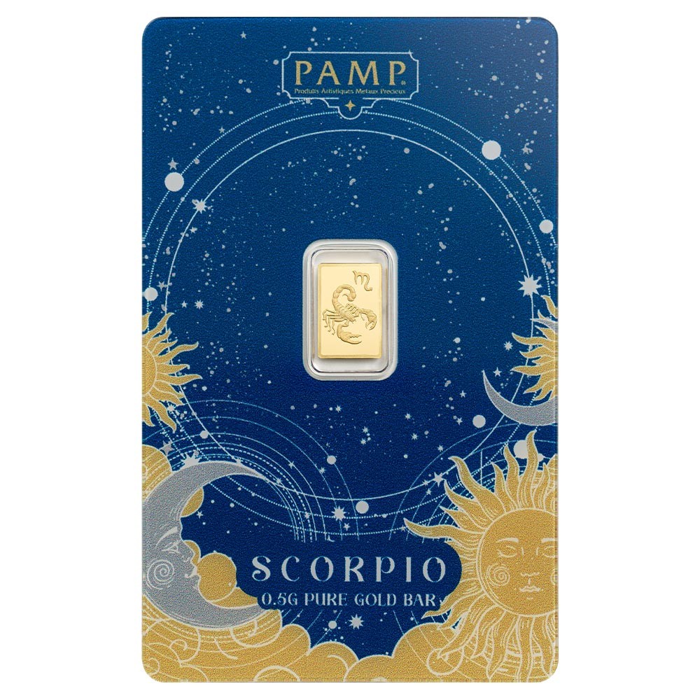 0.5g Zodiac Scorpio Gold Bar | PAMP Suisse 