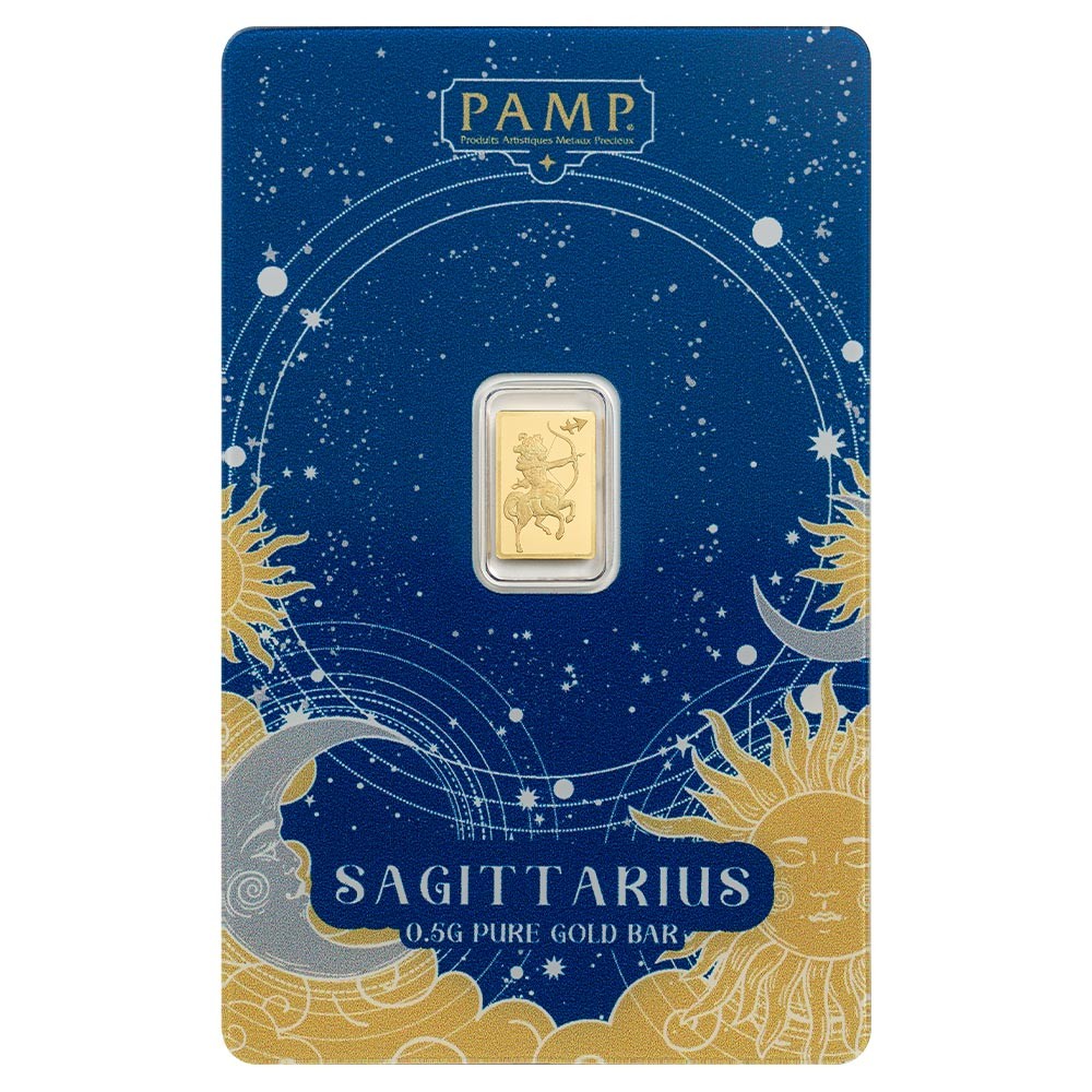0.5g Zodiac Sagittarius Gold Bar | PAMP Suisse 