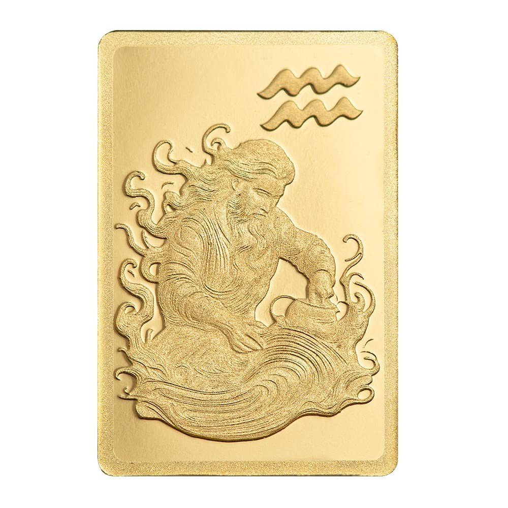 0.5g Zodiac Aquarius Gold Bar | PAMP Suisse 