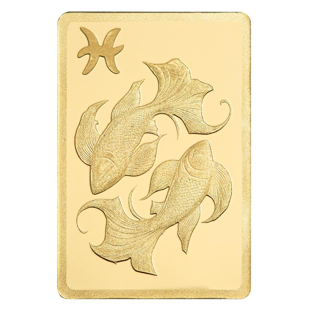 0.5g Zodiac Pisces Gold Bar | PAMP Suisse 