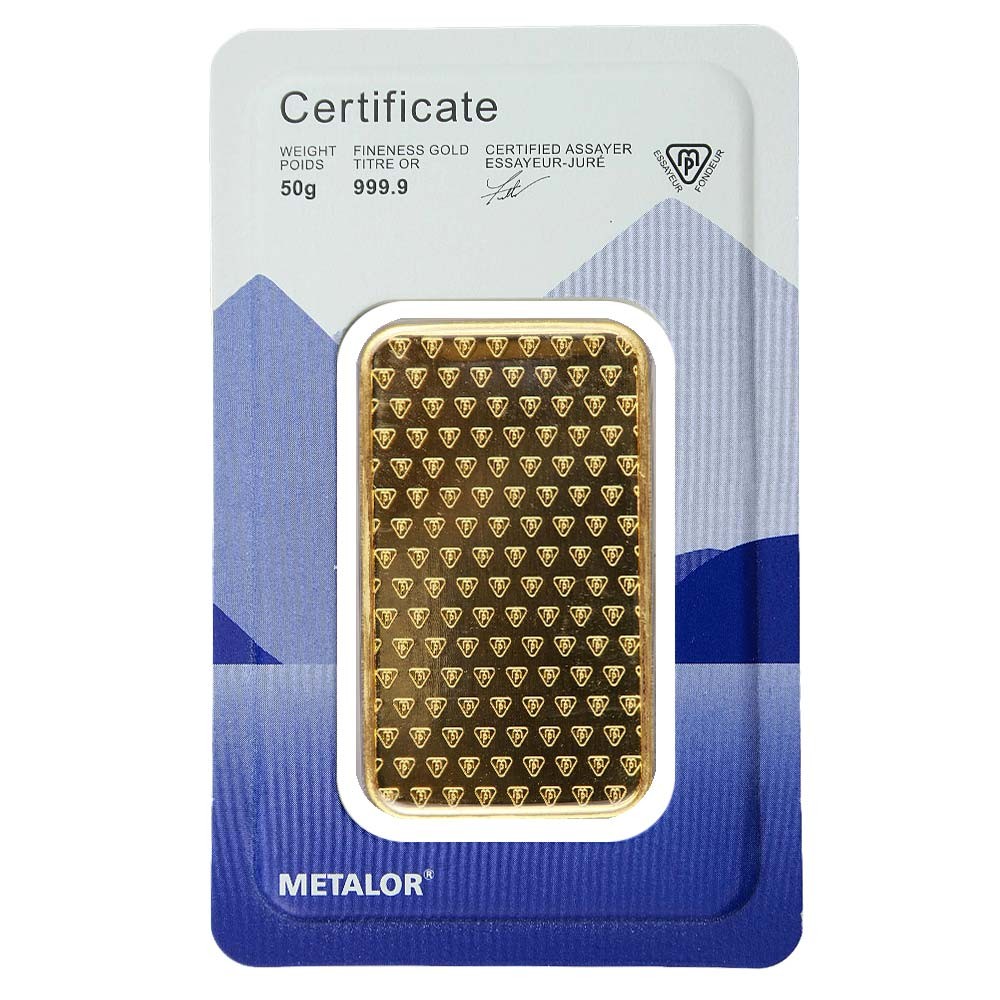 50g Gold Bar | Metalor