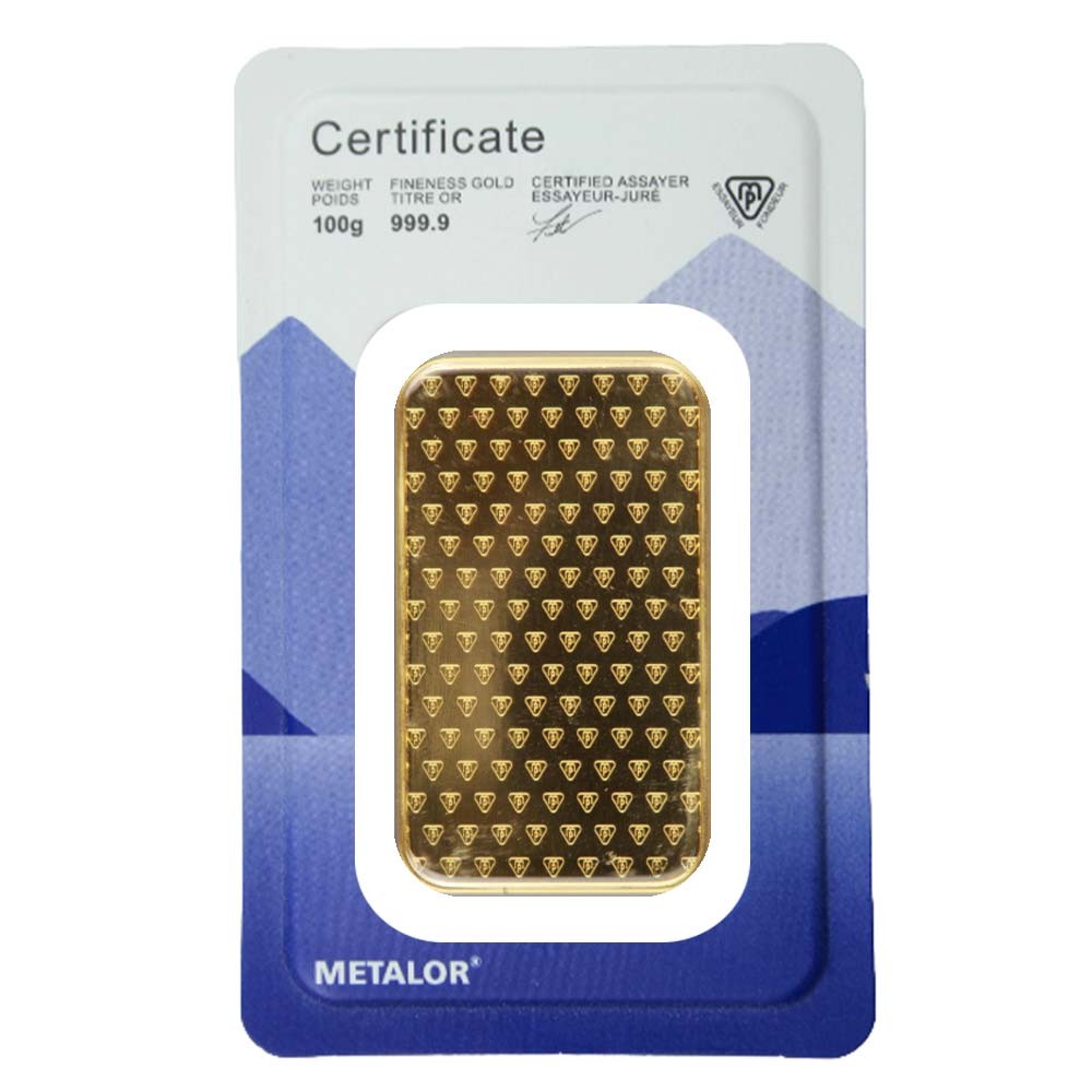 100g Gold Bar | Metalor