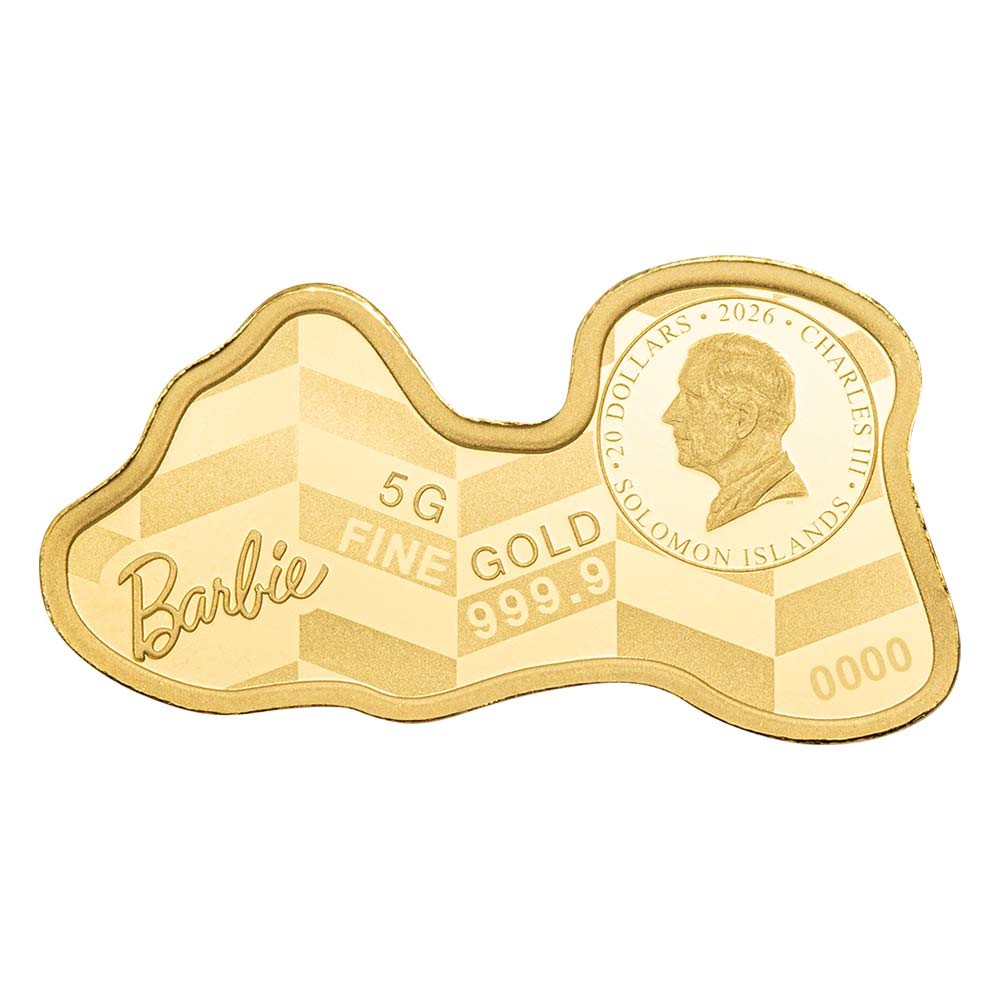 5g Barbie Gold Shaped Bar | PAMP Suisse