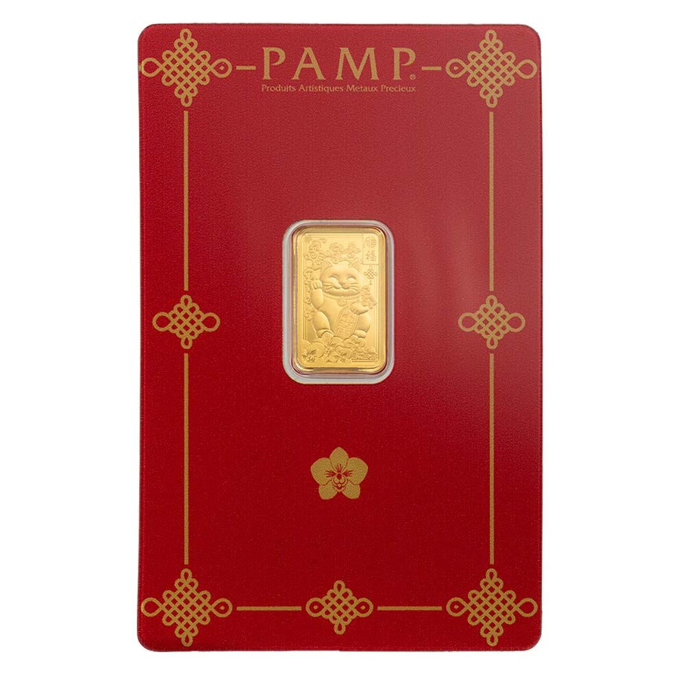 2.5g Lucky Cat Gold Bar | PAMP Suisse