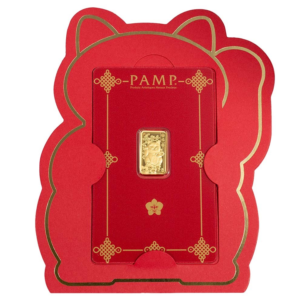 2.5g Lucky Cat Gold Bar | PAMP Suisse