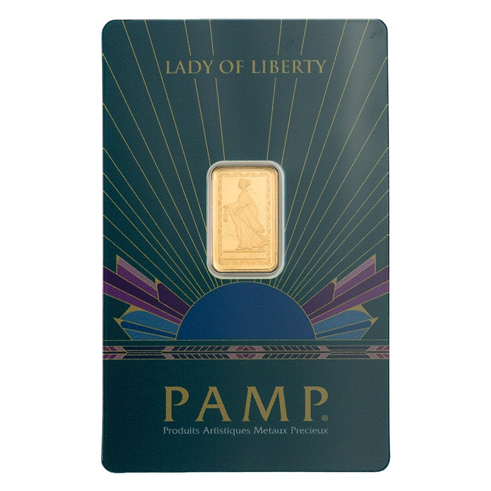 2.5g Lady of Liberty Gold Bar | PAMP Suisse 