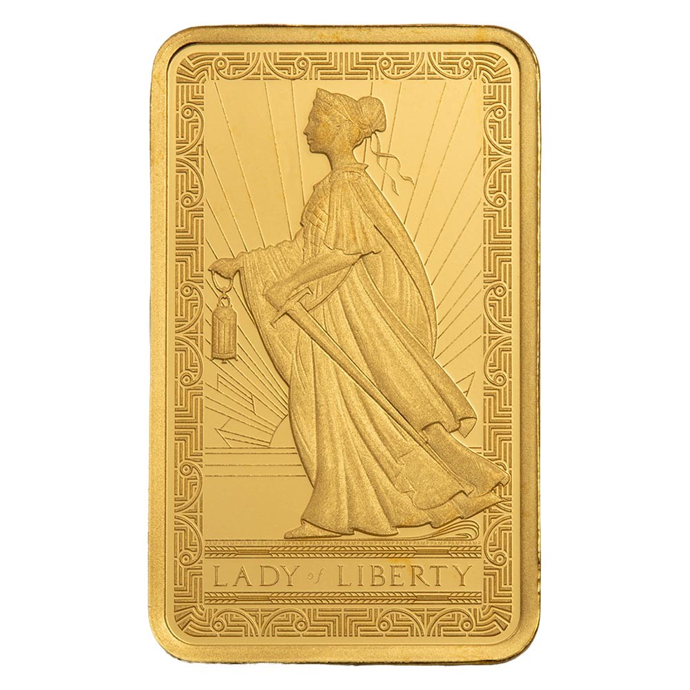 2.5g Lady of Liberty Gold Bar | PAMP Suisse 