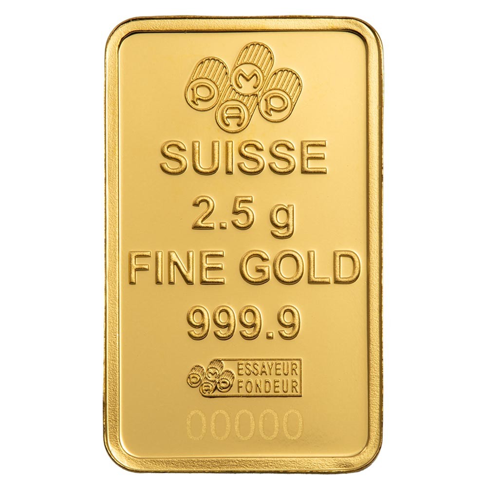 2.5g Lady of Liberty Gold Bar | PAMP Suisse 