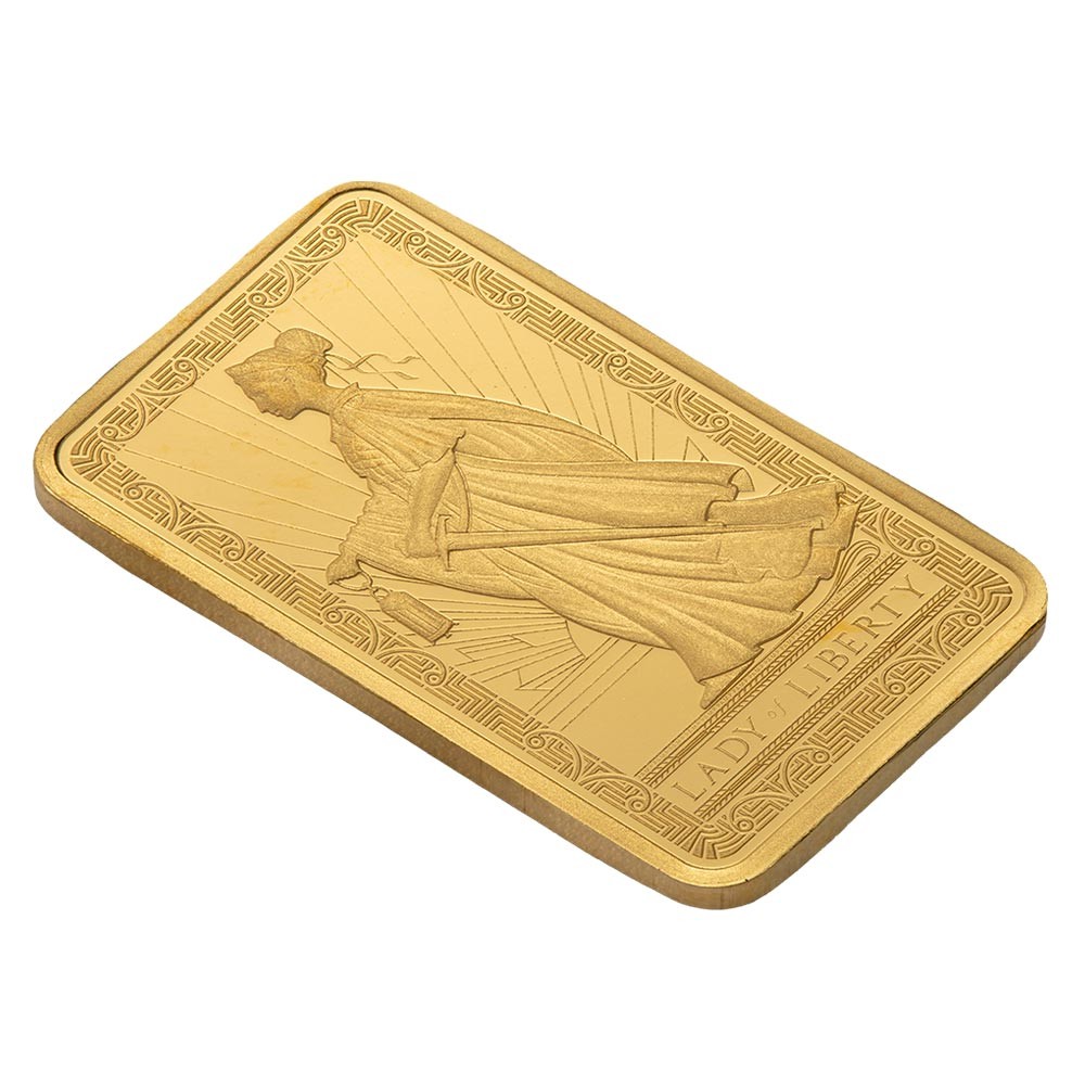 2.5g Lady of Liberty Gold Bar | PAMP Suisse 