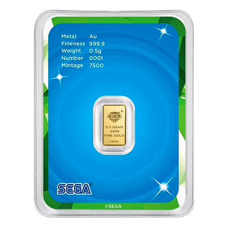0.5g Sonic the Hedgehog 35th Anniversary Gold Bar | PAMP Suisse 