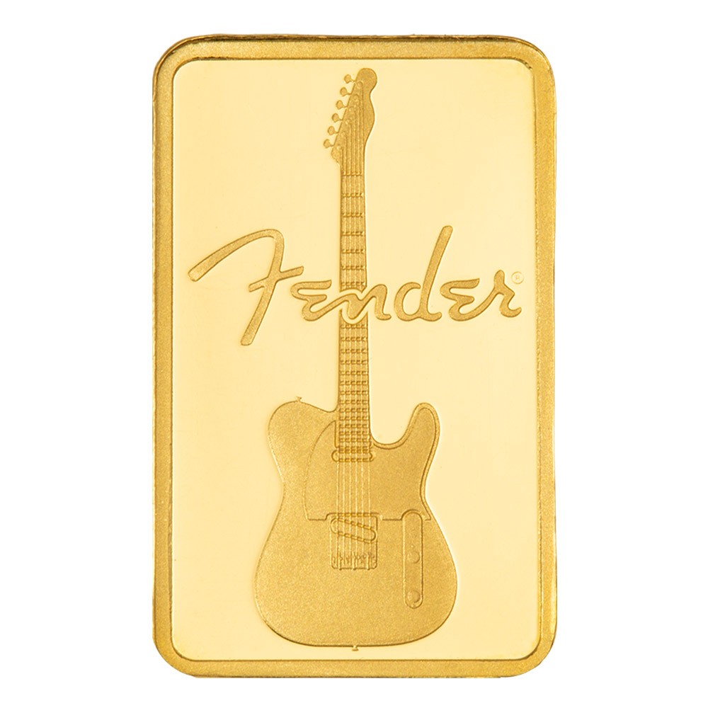 1g Fender 80th Anniversary Gold Bar | PAMP Suisse 