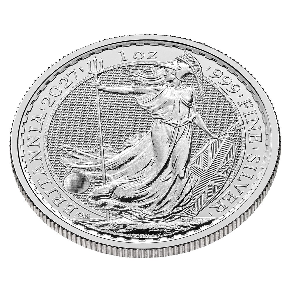 25 x 2027 1oz Silver Britannia Coins in a Tube I The Royal Mint