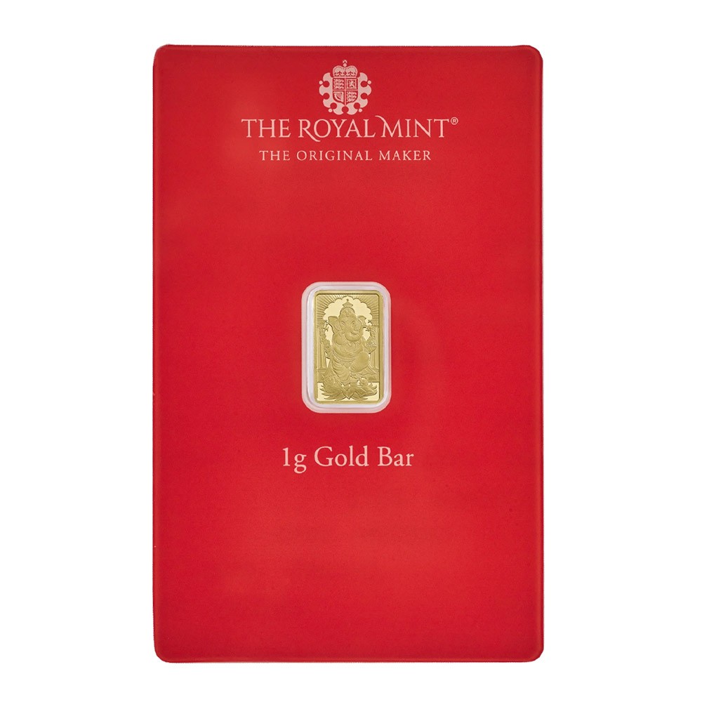 1g Ganesh Gold Minted Bar | The Royal Mint