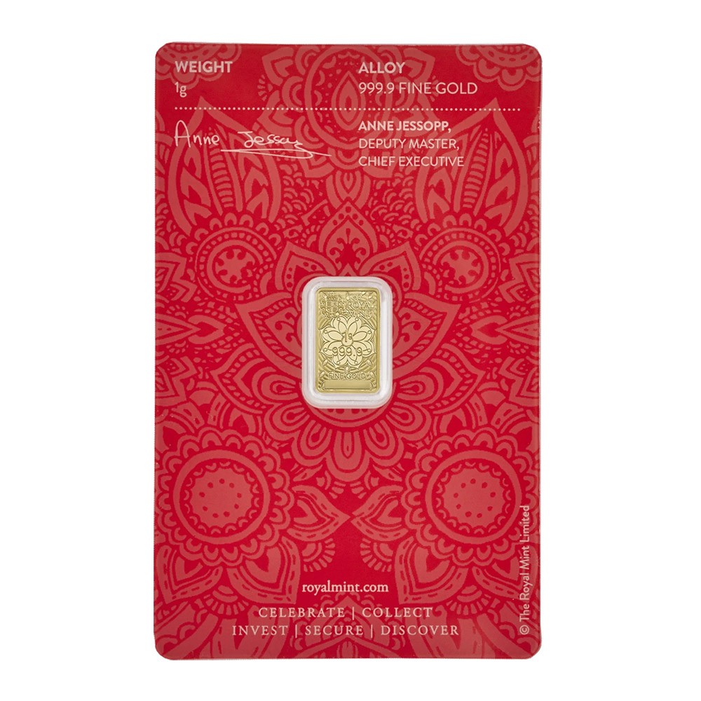 1g Ganesh Gold Minted Bar | The Royal Mint