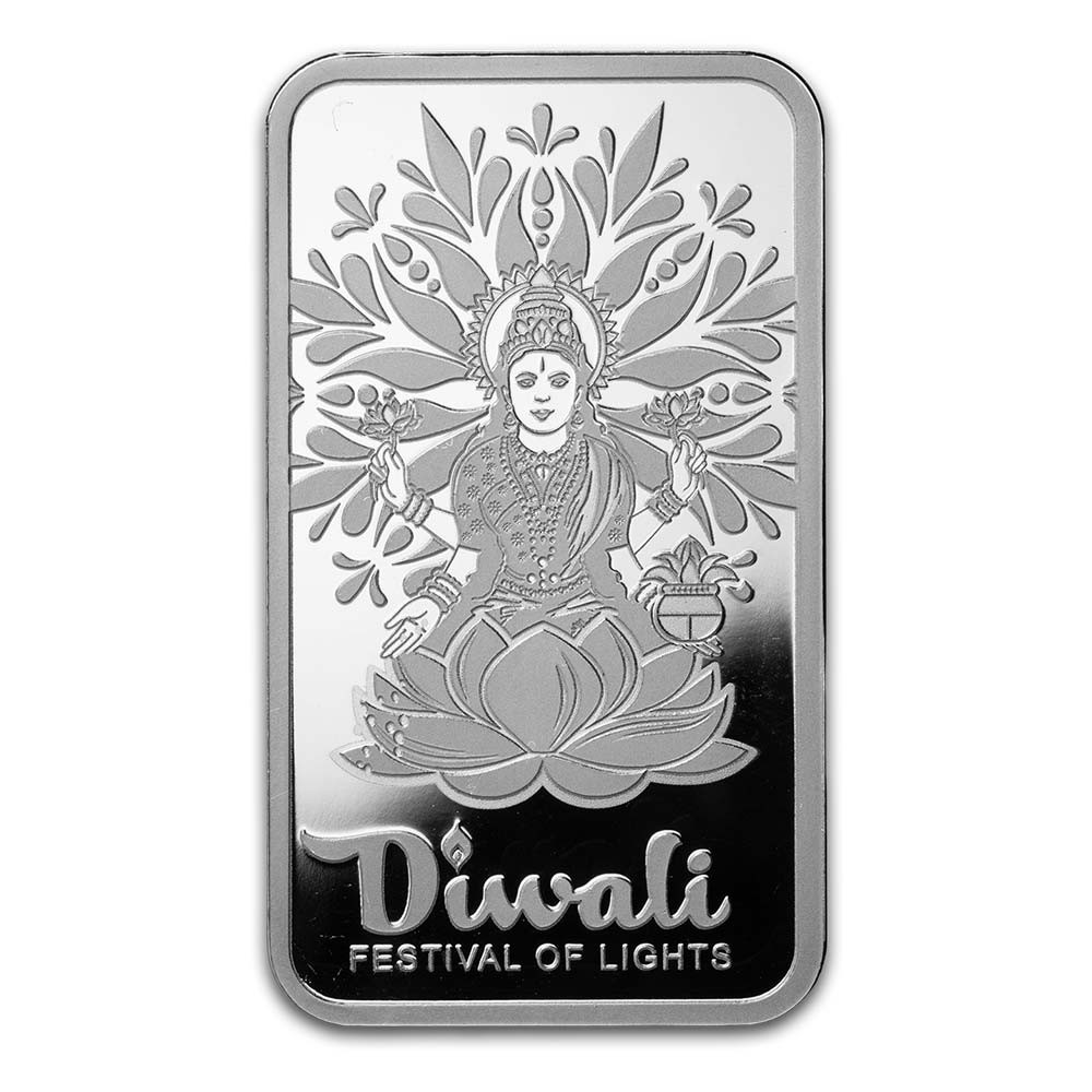 1oz Lakshmi and Sacred Cow Silver Bar I PAMP Suisse