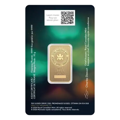 10g Pure Gold Diwali Bar | Royal Canadian Mint