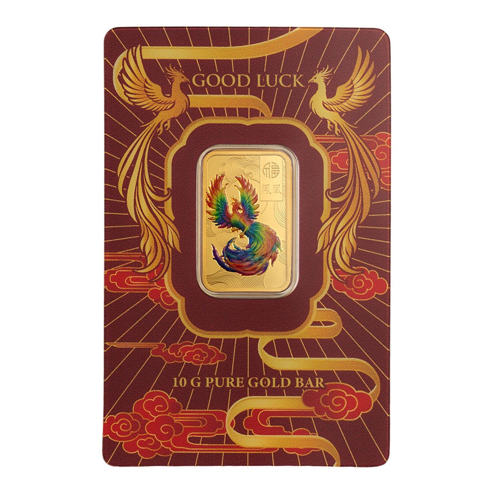 2026 10g Good Luck Phoenix Colourised Gold Bar | Good Luck Series I PAMP Suisse