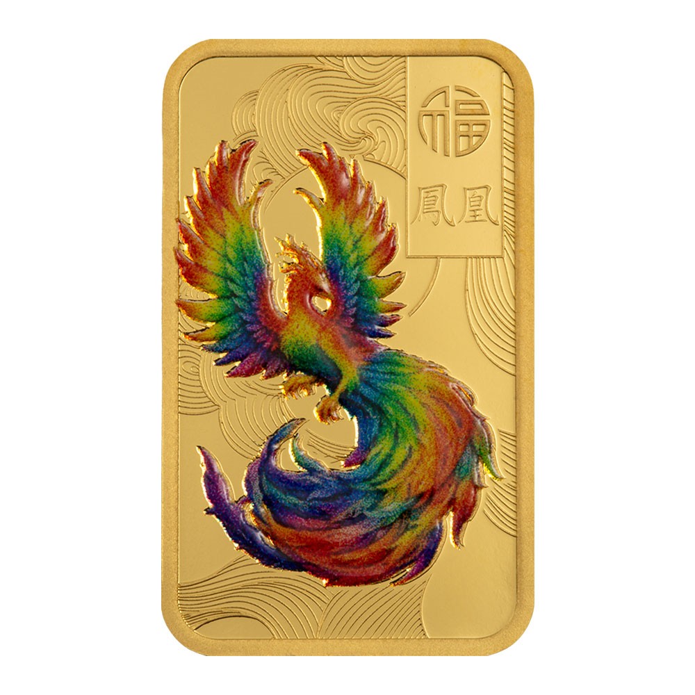 2026 10g Good Luck Phoenix Colourised Gold Bar | Good Luck Series I PAMP Suisse