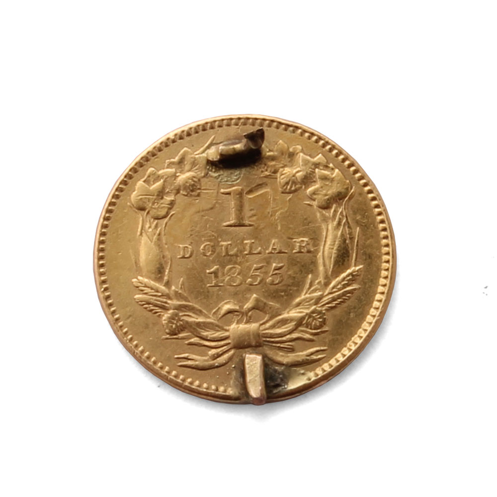 1855 US $1 Gold Coin
