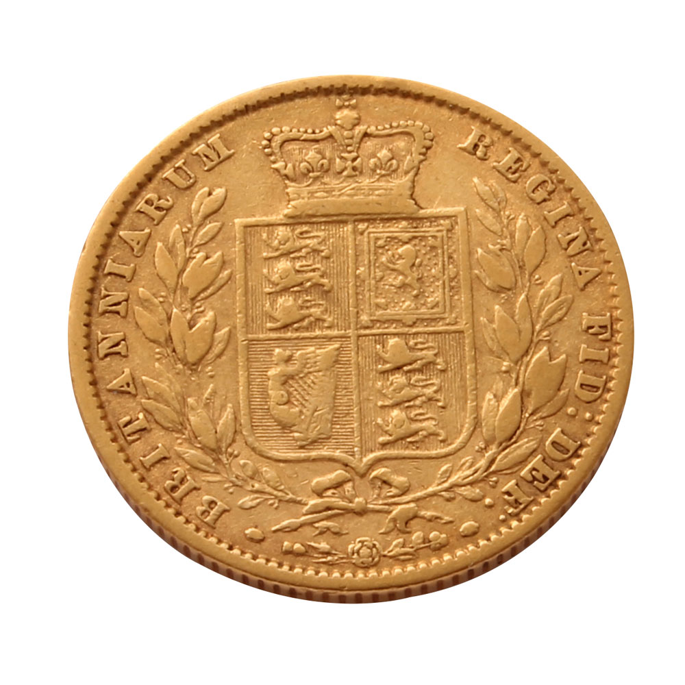1861 Gold Sovereign (Victoria Young Head Shield)