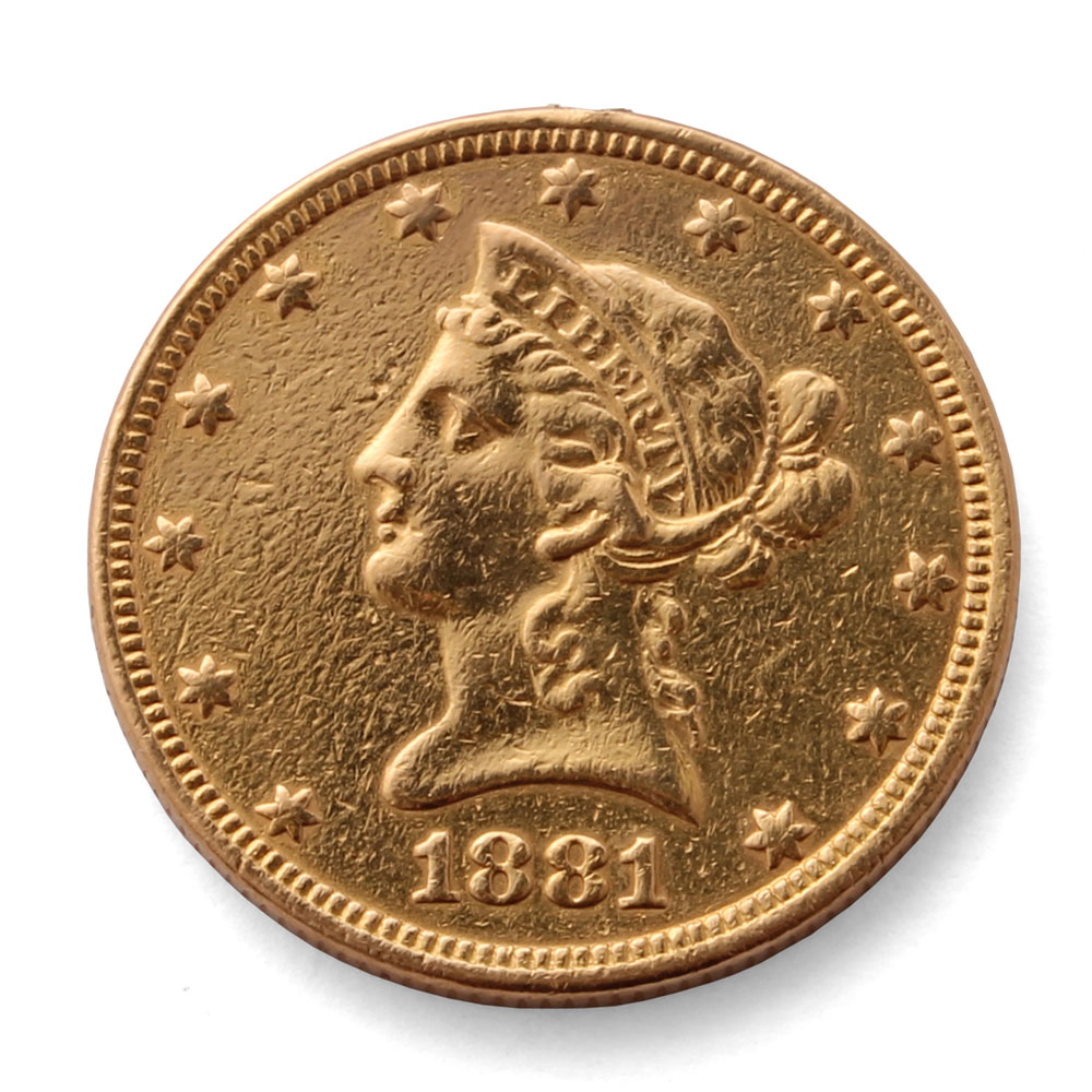 1881 US $10 Gold Coin