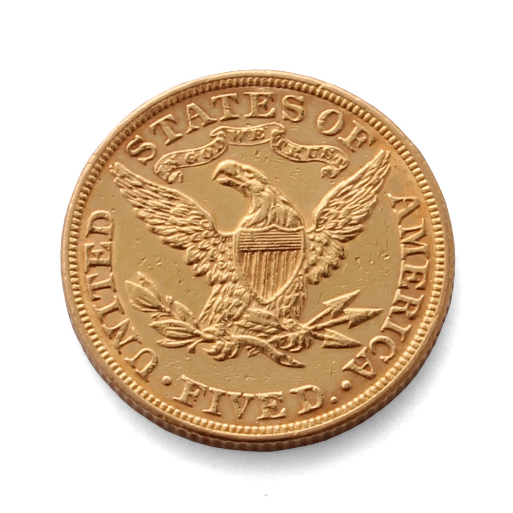 1886 US $5 Gold Coin