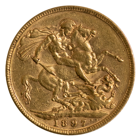 1897 Queen Victoria Gold Sovereign Melbourne