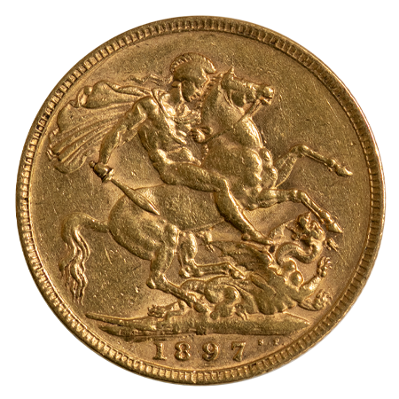 1897 Queen Victoria Gold Sovereign Melbourne