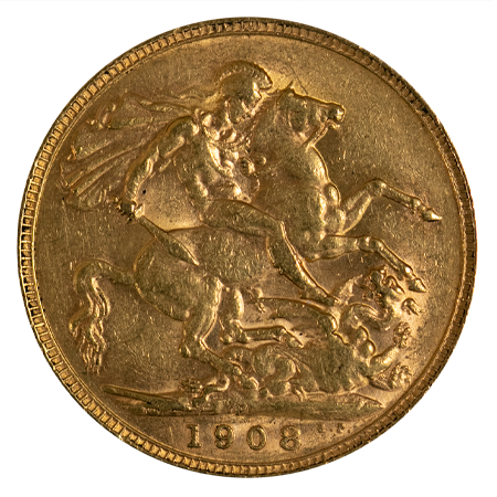 1908 King Edward VII Gold Sovereign Perth