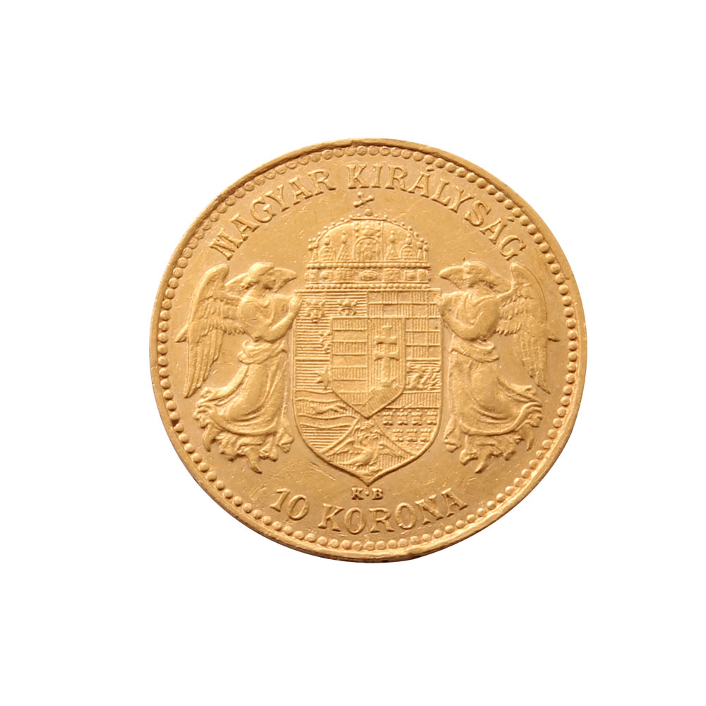1909 Hungarian 10 Korona Gold Coin