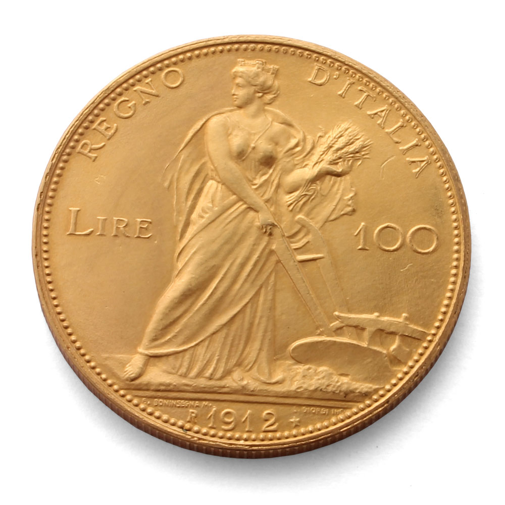 1912 Italian 100 Lire Gold Coin