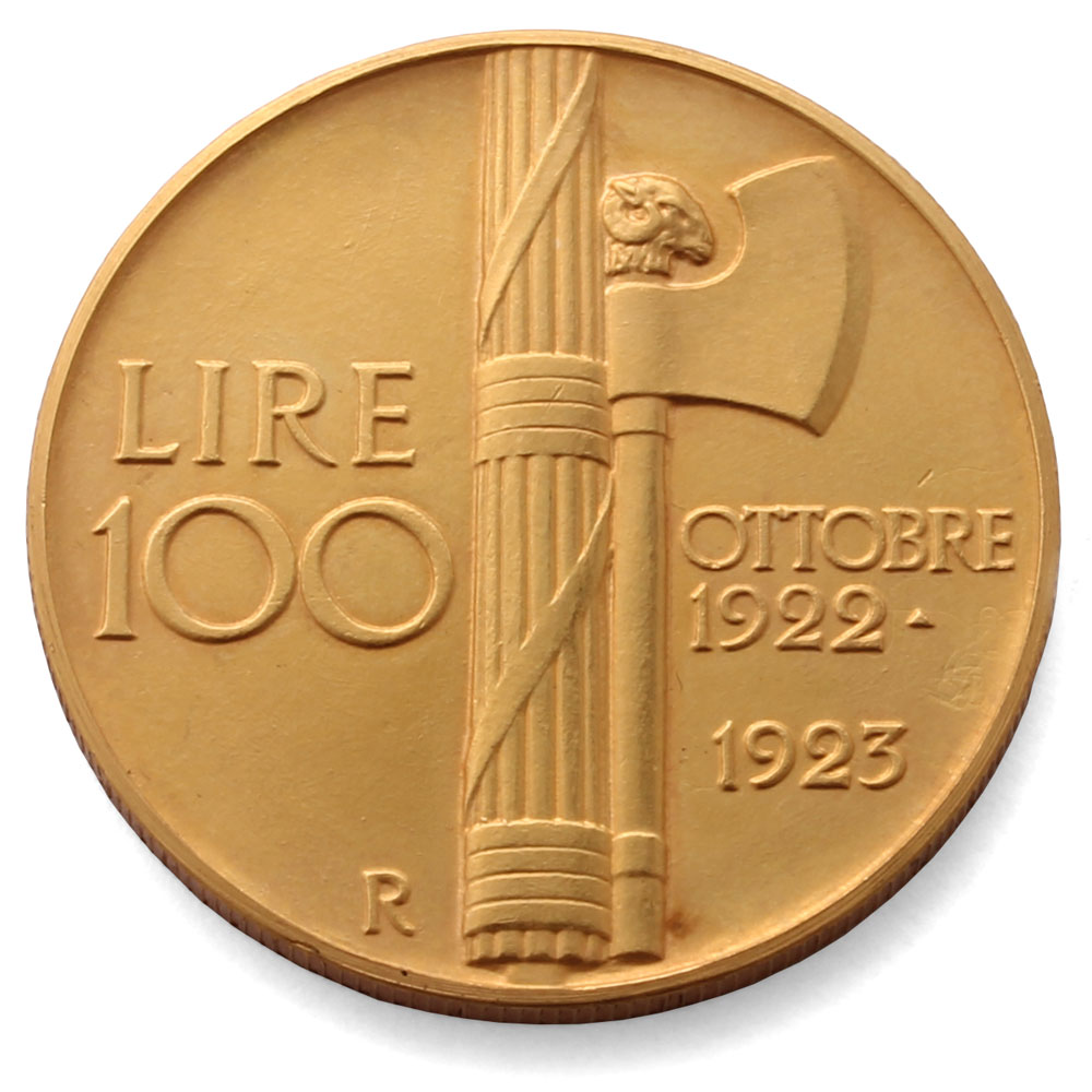 1923 100 Lire Gold Coin