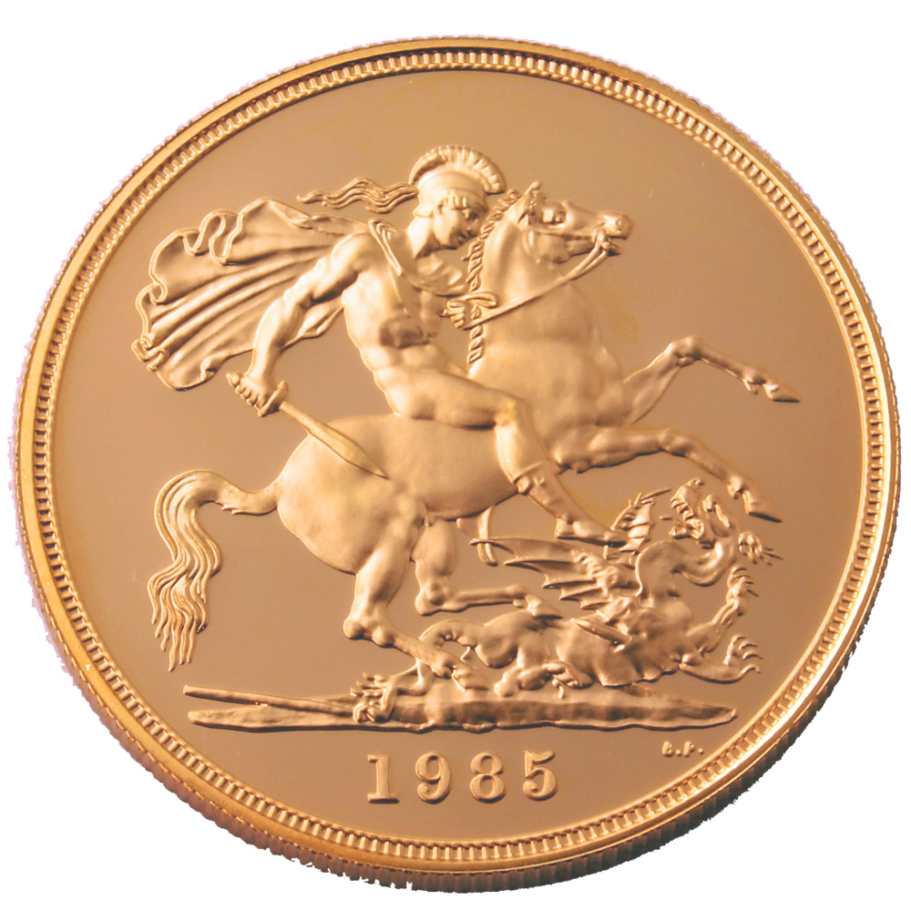 1985 £5 Proof Gold Crown