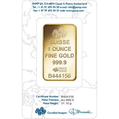 1oz Gold Bar | PAMP Rosa