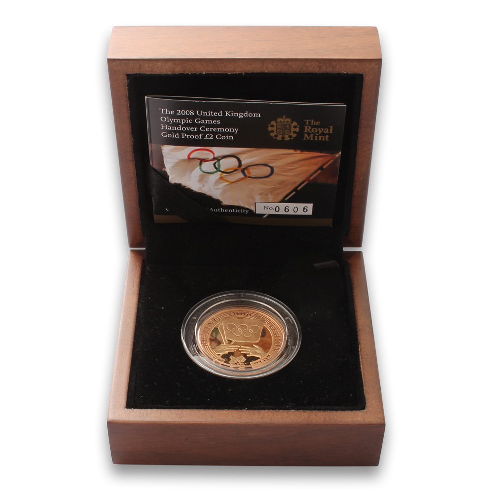 2008 Olympic Games Handover Ceremony Gold Proof £2 Coin