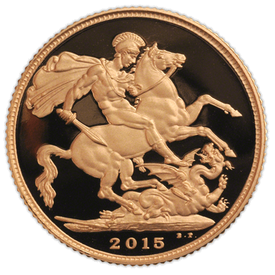 Full Sovereign 2015 British Proof Gold Coin