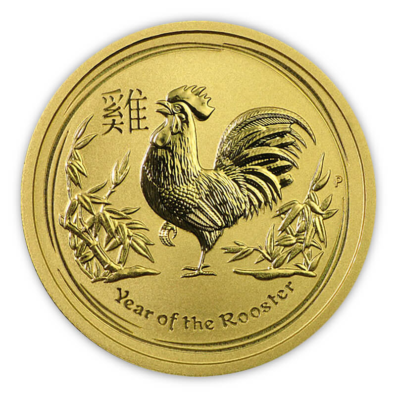 Perth Mint 2017 Lunar Rooster 1oz Gold Coin