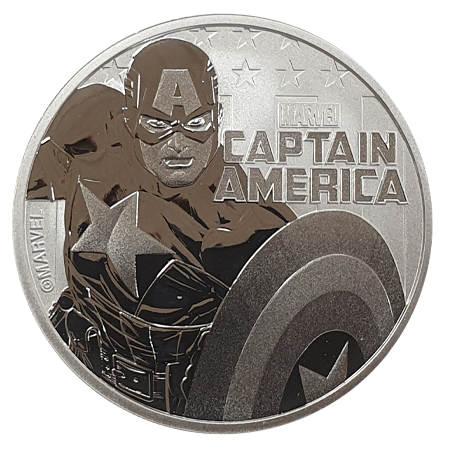 2018 Marvel Captain America 1oz Silver Coin
